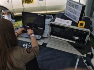 Amateur radio station in action