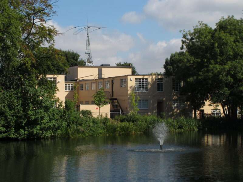 The main block across the lake