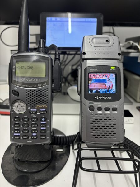Kenwood TH-D7 and VC-H1 SSTV Visual Communicator