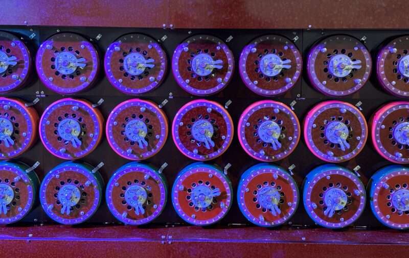 The Bombe's drums close up