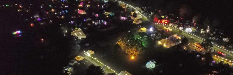 EMF Camp 2022 by night