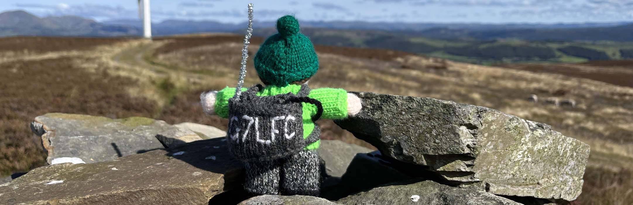 Little Ham enjoying a SOTA activation with Derek (G7LFC)