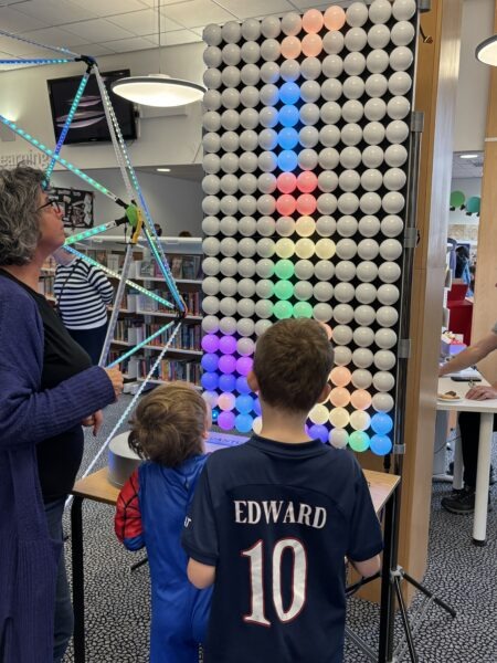 Having fun on the QuanTris game at Ormskirk Fun Palace 2023