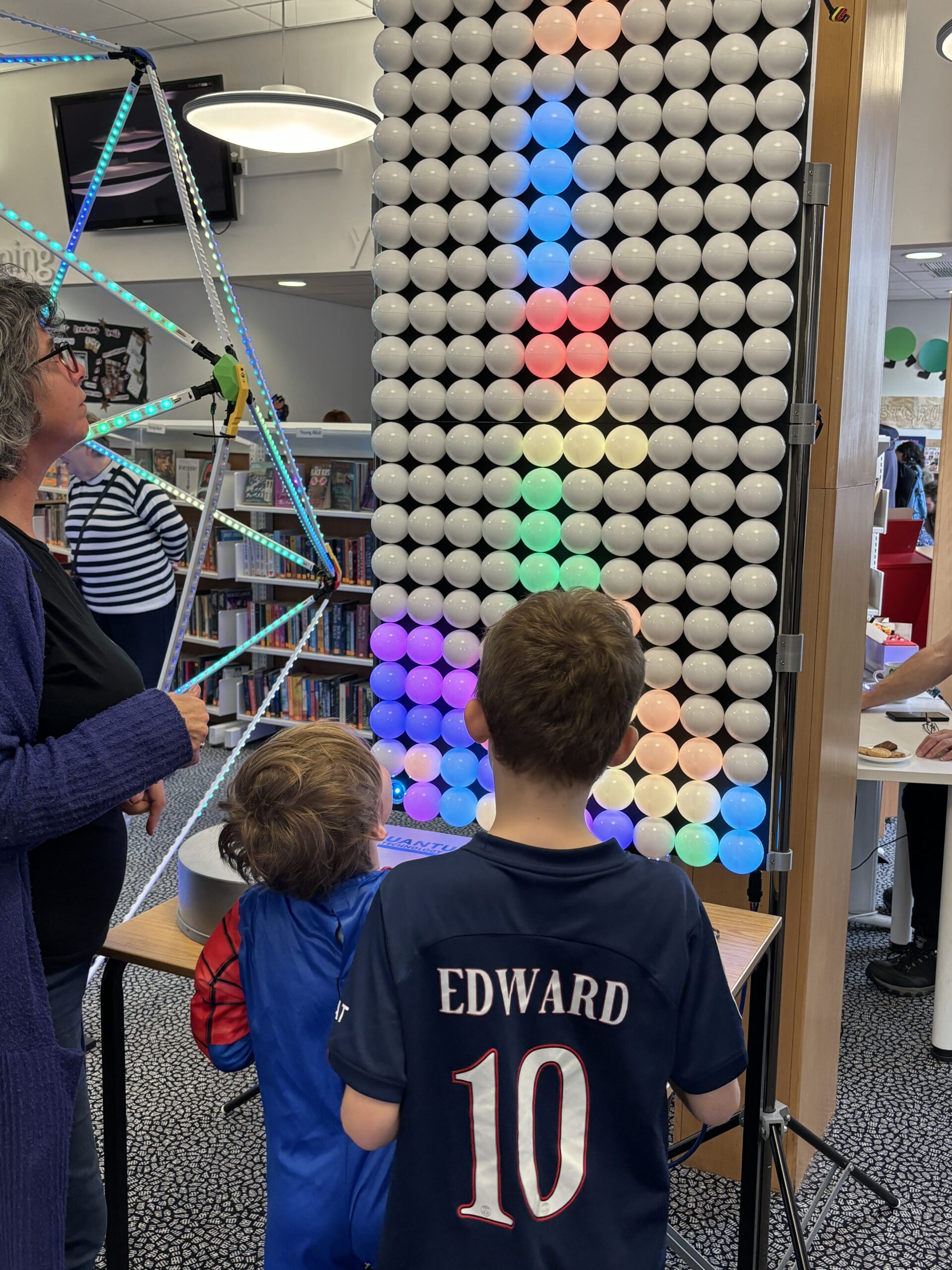Having fun on the QuanTris game at Ormskirk Fun Palace 2023