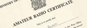 G4CLE Morse test pass certificate banner